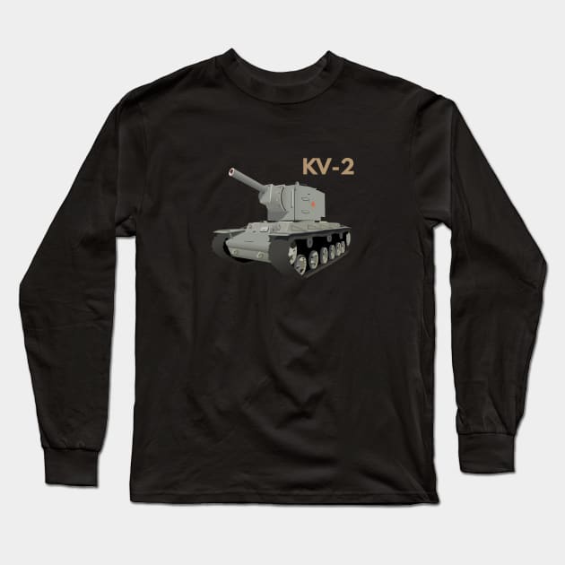 Soviet KV-2 Tank Long Sleeve T-Shirt by NorseTech